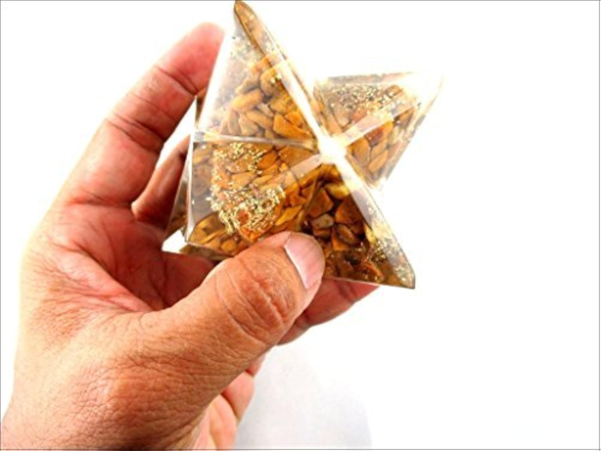 Jet Yellow Jade Orgone Merkaba